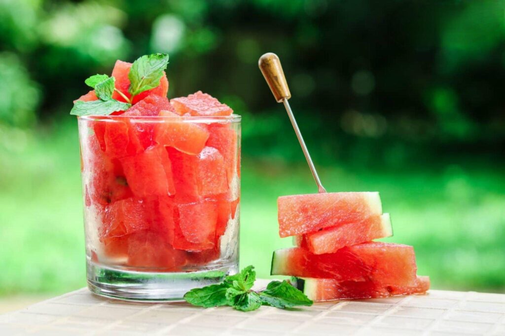 watermelon and mint granita