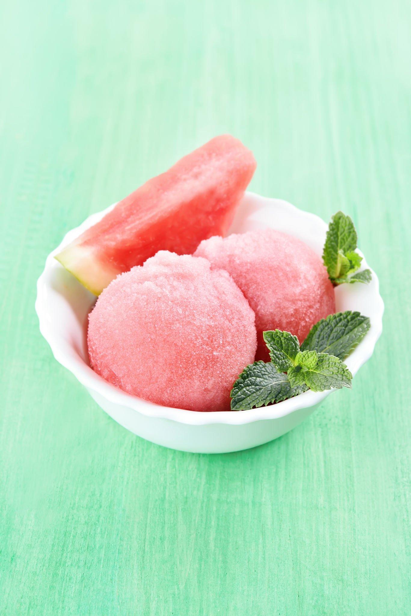 watermelon and mint granita