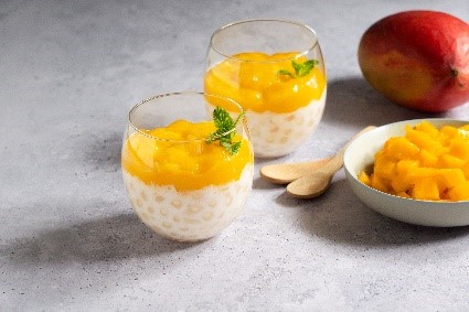 Coconut thai mango jelly